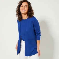 Trui En Vest<Blancheporte Vest met kasjmiertouch felblauw