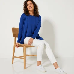 Trui En Vest<Blancheporte Vest met kasjmiertouch felblauw