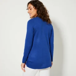 Trui En Vest<Blancheporte Vest met kasjmiertouch felblauw