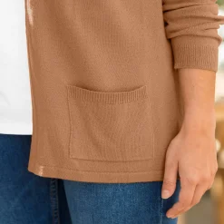 Trui En Vest<Blancheporte Vest met kasjmiertouch hazelnootbruin