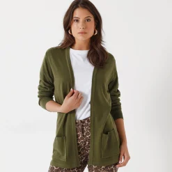 Trui En Vest<Blancheporte Vest met kasjmiertouch kaki