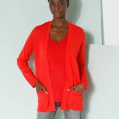 Trui En Vest<Blancheporte Vest met kasjmiertouch rood