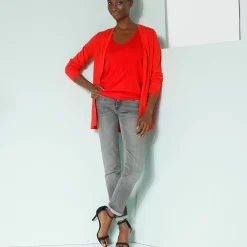 Trui En Vest<Blancheporte Vest met kasjmiertouch rood