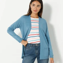 Trui En Vest<Blancheporte Vest met kasjmiertouch grijsblauw