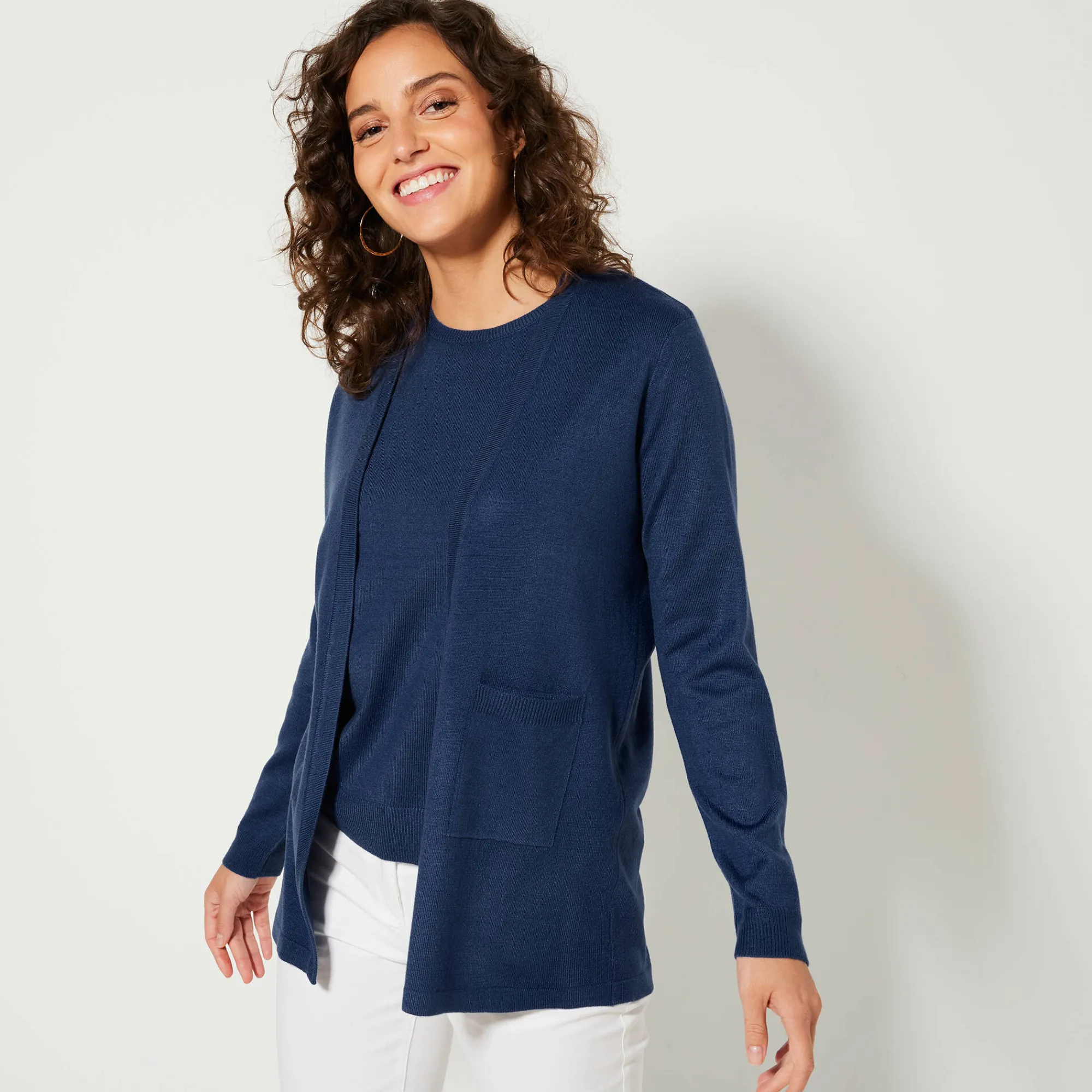 Trui En Vest<Blancheporte Vest met kasjmiertouch marine