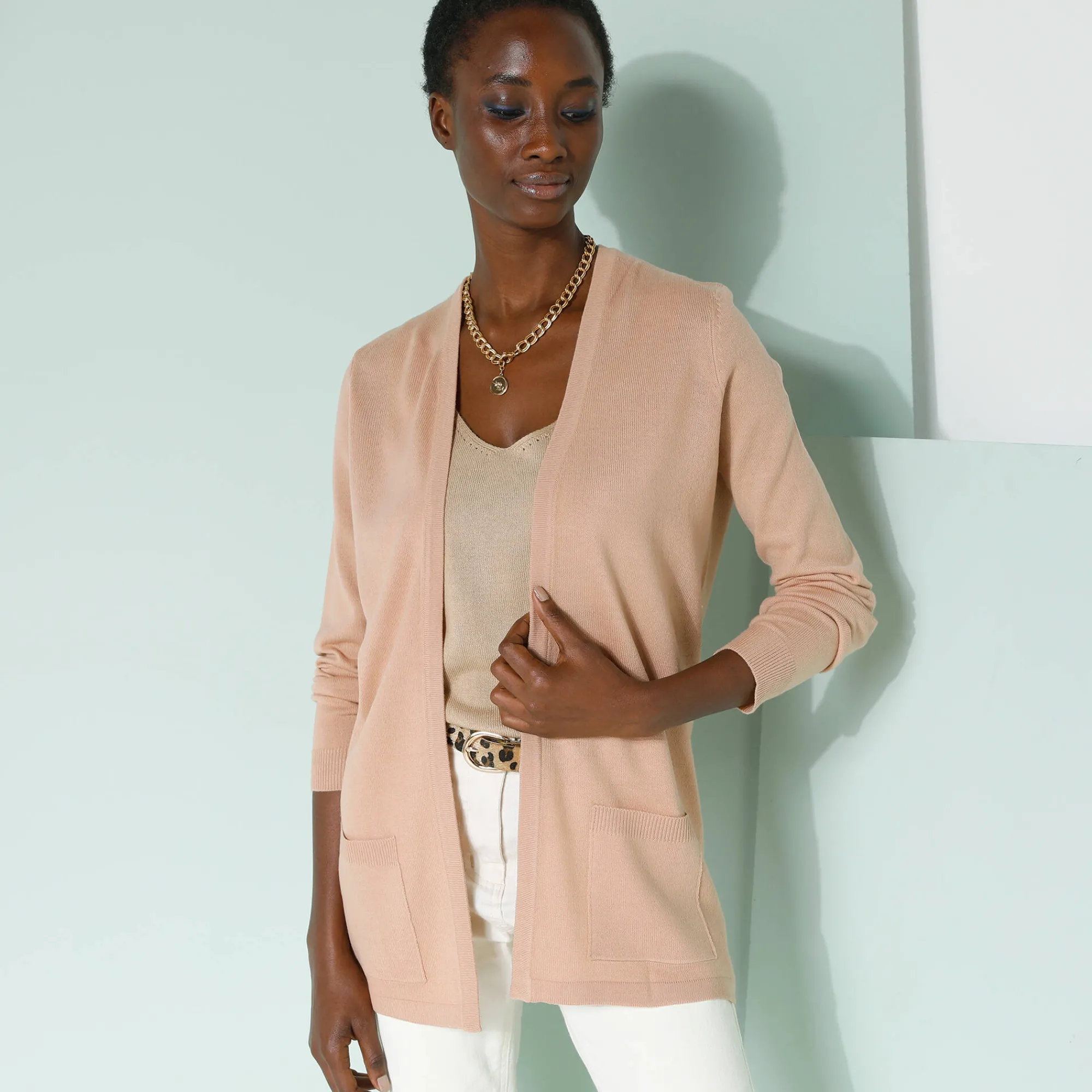 Trui En Vest<Blancheporte Vest met kasjmiertouch beige