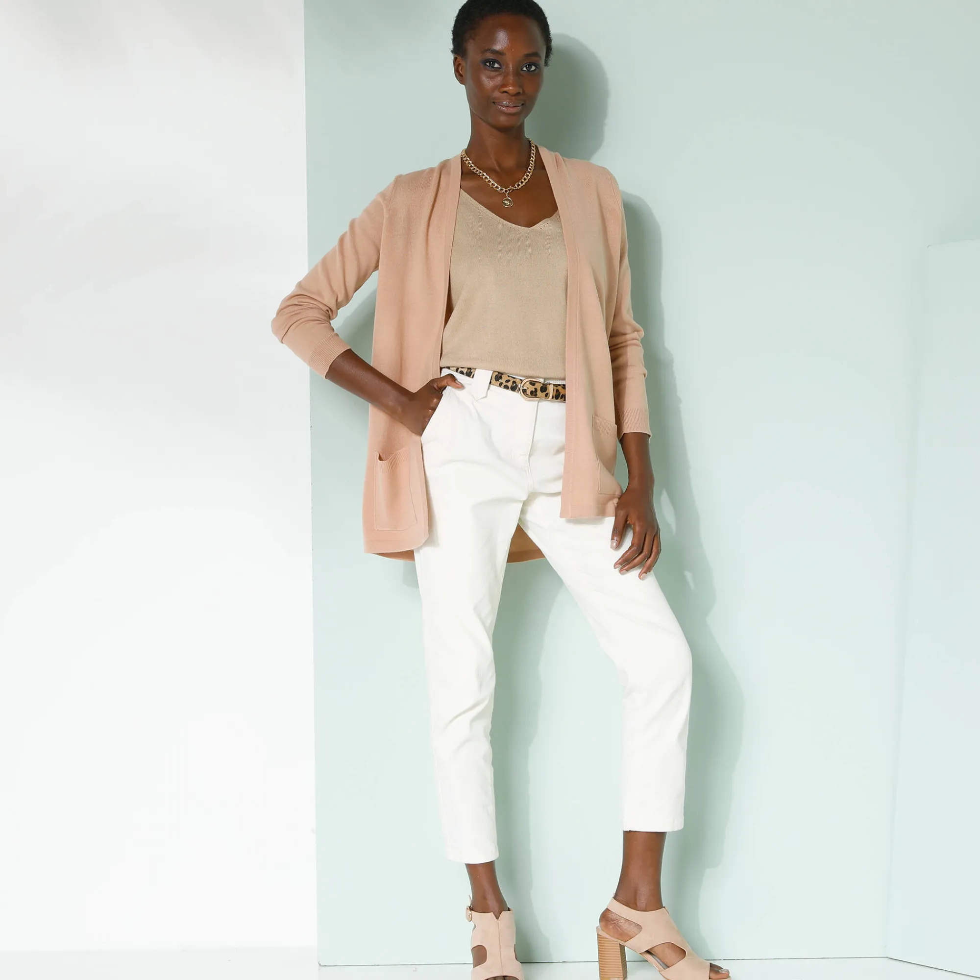 Trui En Vest<Blancheporte Vest met kasjmiertouch beige