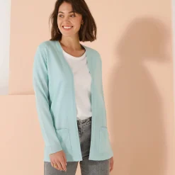 Trui En Vest<Blancheporte Vest met kasjmiertouch watergroen