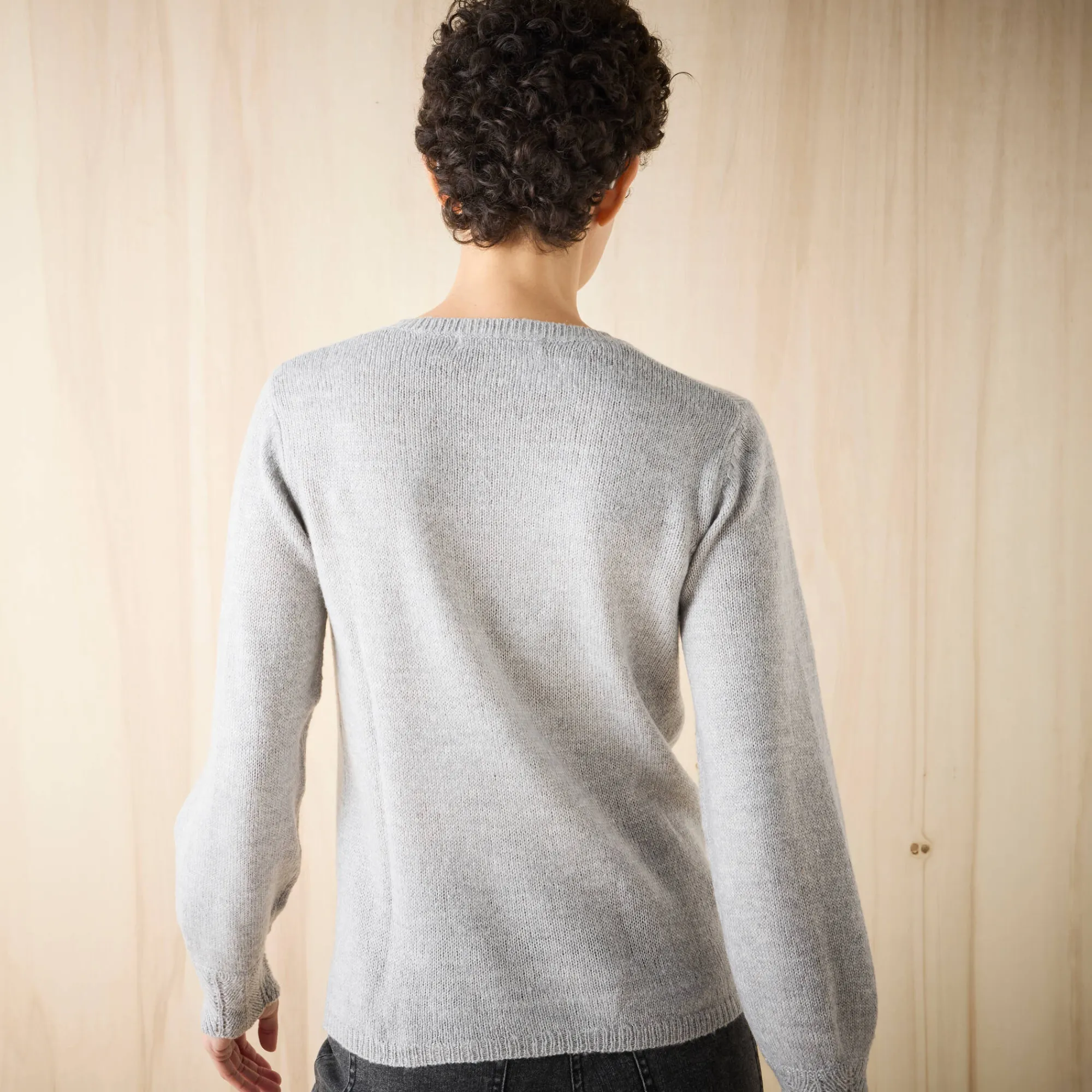 Trui En Vest<Blancheporte Vest met knopen, ajourtricot chiné grijs