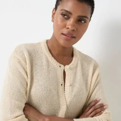 Trui En Vest<Blancheporte Vest met knopen, mix van wol en mohair beige