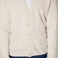 Trui En Vest<Blancheporte Vest met lange mouwen en knopen chiné lichtgrijs