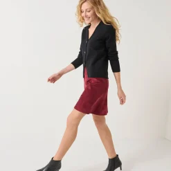 Feestoutfits Dames|Trui En Vest<Blancheporte Vest met V-hals, knoopsluiting en asymmetrische onderkant zwart