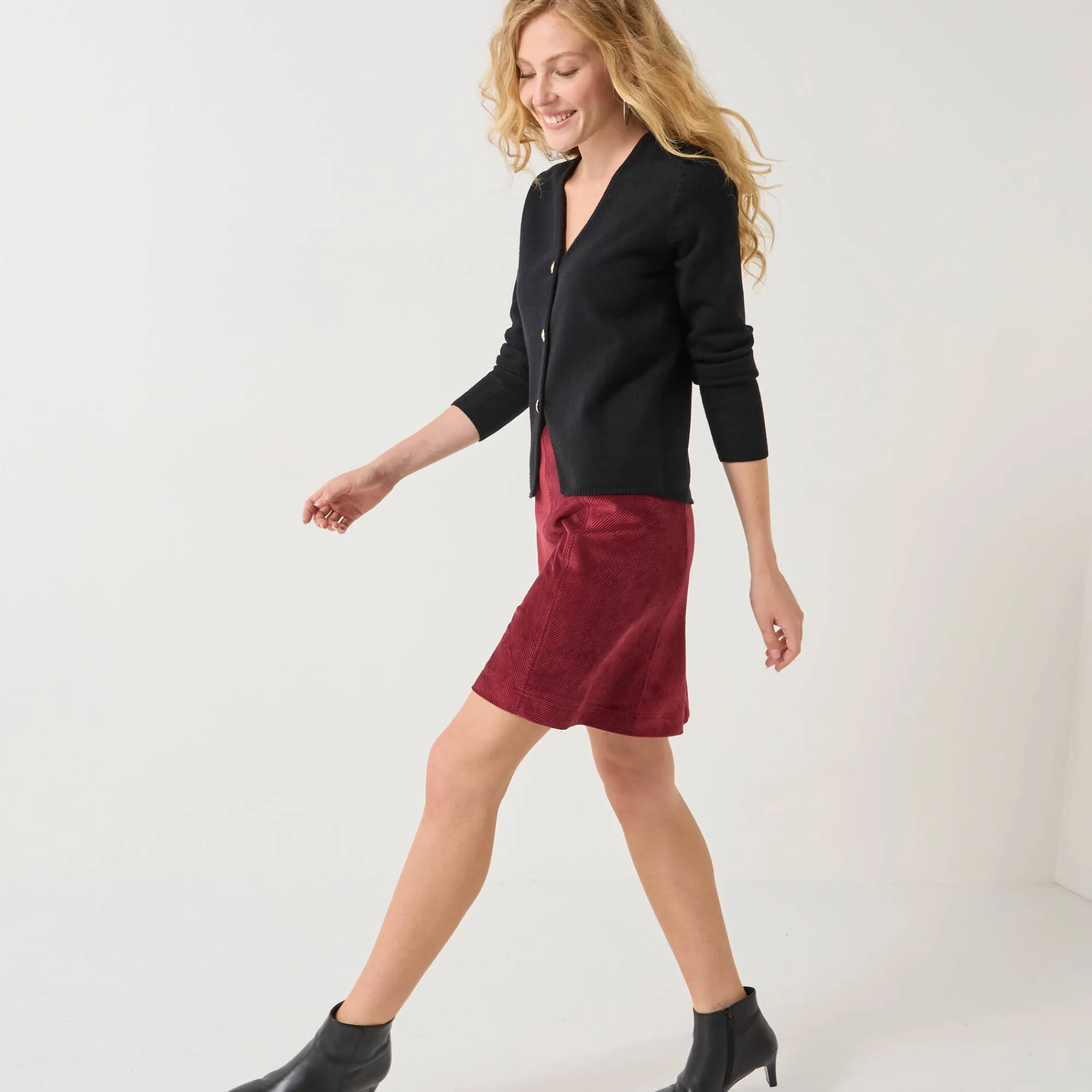 Feestoutfits Dames|Trui En Vest<Blancheporte Vest met V-hals, knoopsluiting en asymmetrische onderkant zwart