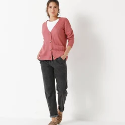 Trui En Vest<Blancheporte Vest met V-hals, ribtricot terracotta