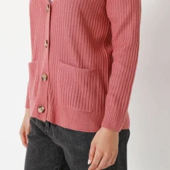 Trui En Vest<Blancheporte Vest met V-hals, ribtricot terracotta