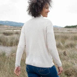 Trui En Vest<Blancheporte Vest met V-hals, ribtricot ecru