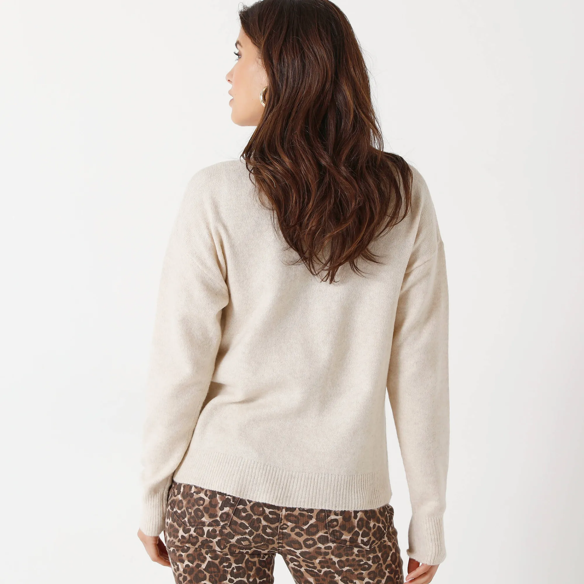 Trui En Vest<Blancheporte Vestjasje met knopen, gerecycleerd polyester(**) chiné beige