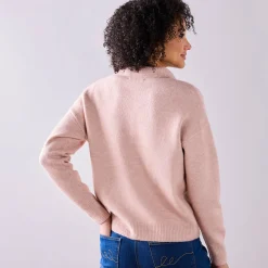 Trui En Vest<Blancheporte Vestjasje met knopen, gerecycleerd polyester(**) grijsroze