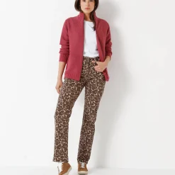 Trui En Vest<Outdoor Collection Vets met rits, 30% wol violine