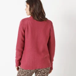 Trui En Vest<Outdoor Collection Vets met rits, 30% wol violine
