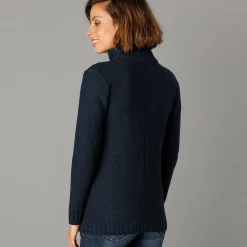 Trui En Vest<Outdoor Collection Vets met rits, 30% wol marine