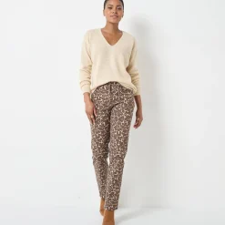 Trui En Vest<Blancheporte V-halstrui met lange mouwen, mix van wol en mohair beige