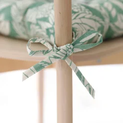 Stoelkussentje<Blancheporte Vierkant, bedrukt stoelkussentje - set van 2 amandel groen
