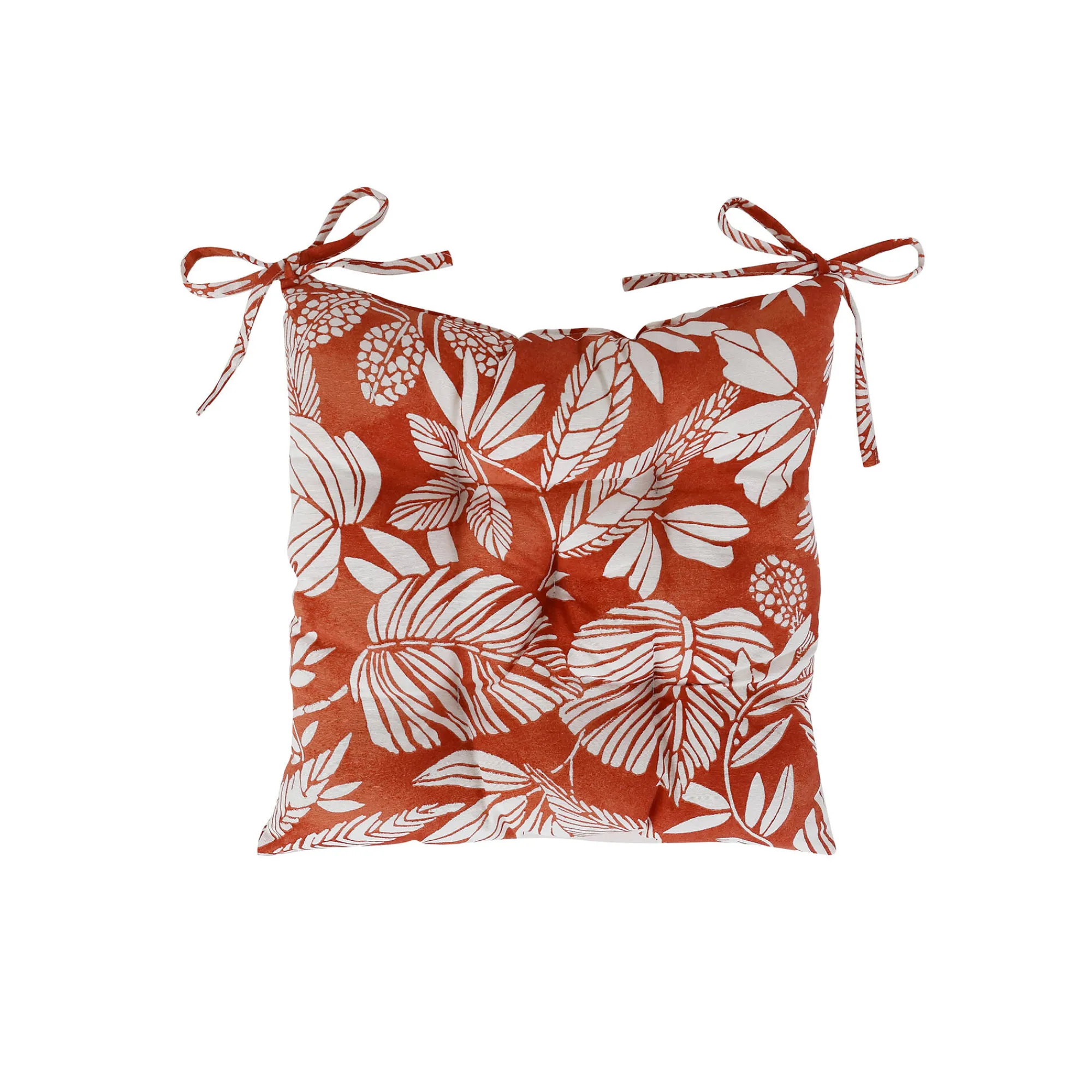Stoelkussentje<Blancheporte Vierkant, bedrukt stoelkussentje - set van 2 terracotta
