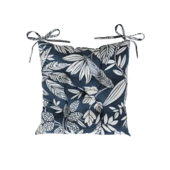 Stoelkussentje<Blancheporte Vierkant, bedrukt stoelkussentje - set van 2 blauw