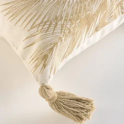 Kussen<Blancheporte Vierkant kussen met tropische print naturel