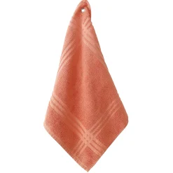 Droogdoek En Handdoek<Blancheporte Vierkante absorberende handdoek in badstof - set van 4 perzik