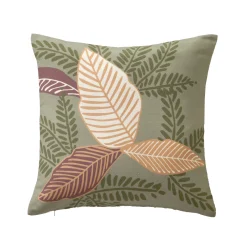 Kussenhoes<Blancheporte Vierkante kussenhoes met bladerenprint - set van 2 groen