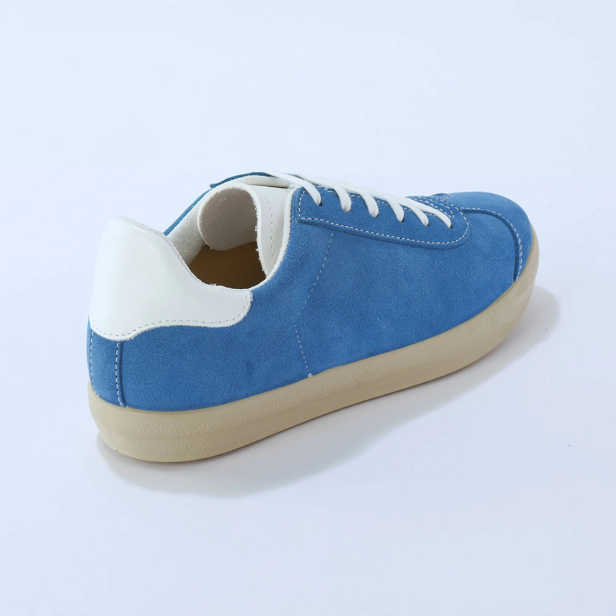 Baskets En Sneakers|Schoenen<Blancheporte Vintage sneakers in splitleer, gekleurd blauw