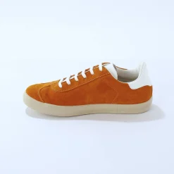 Baskets En Sneakers|Schoenen<Blancheporte Vintage sneakers in splitleer, gekleurd oranje