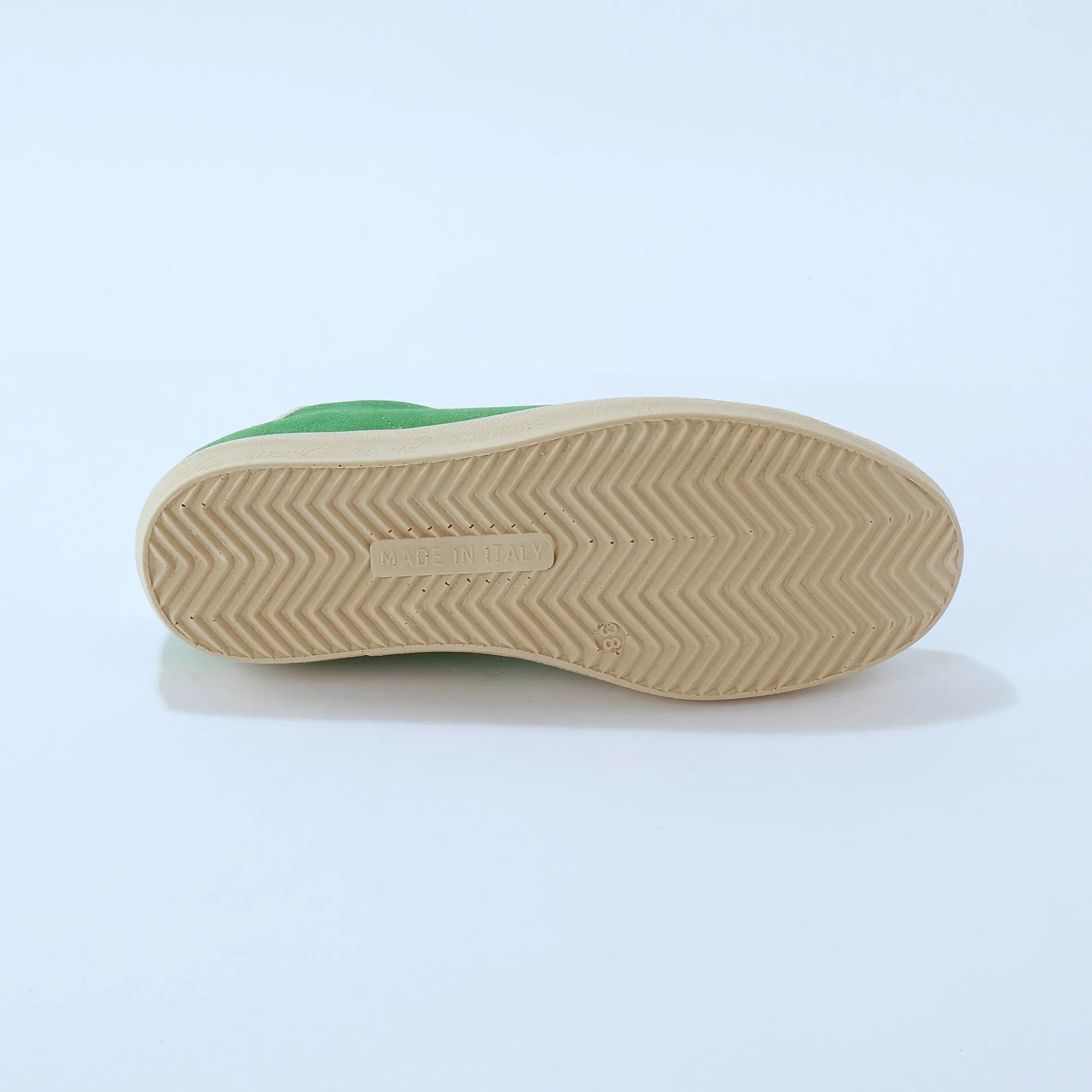 Baskets En Sneakers|Schoenen<Blancheporte Vintage sneakers in splitleer, gekleurd groen