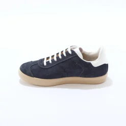 Baskets En Sneakers|Schoenen<Blancheporte Vintage sneakers in splitleer, gekleurd jeansblauw