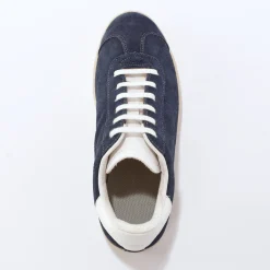 Baskets En Sneakers|Schoenen<Blancheporte Vintage sneakers in splitleer, gekleurd jeansblauw