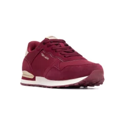 Schoenen|Schoenen Heren<Teddy Smith Vintage sneakers met kleurdetail bordeaux