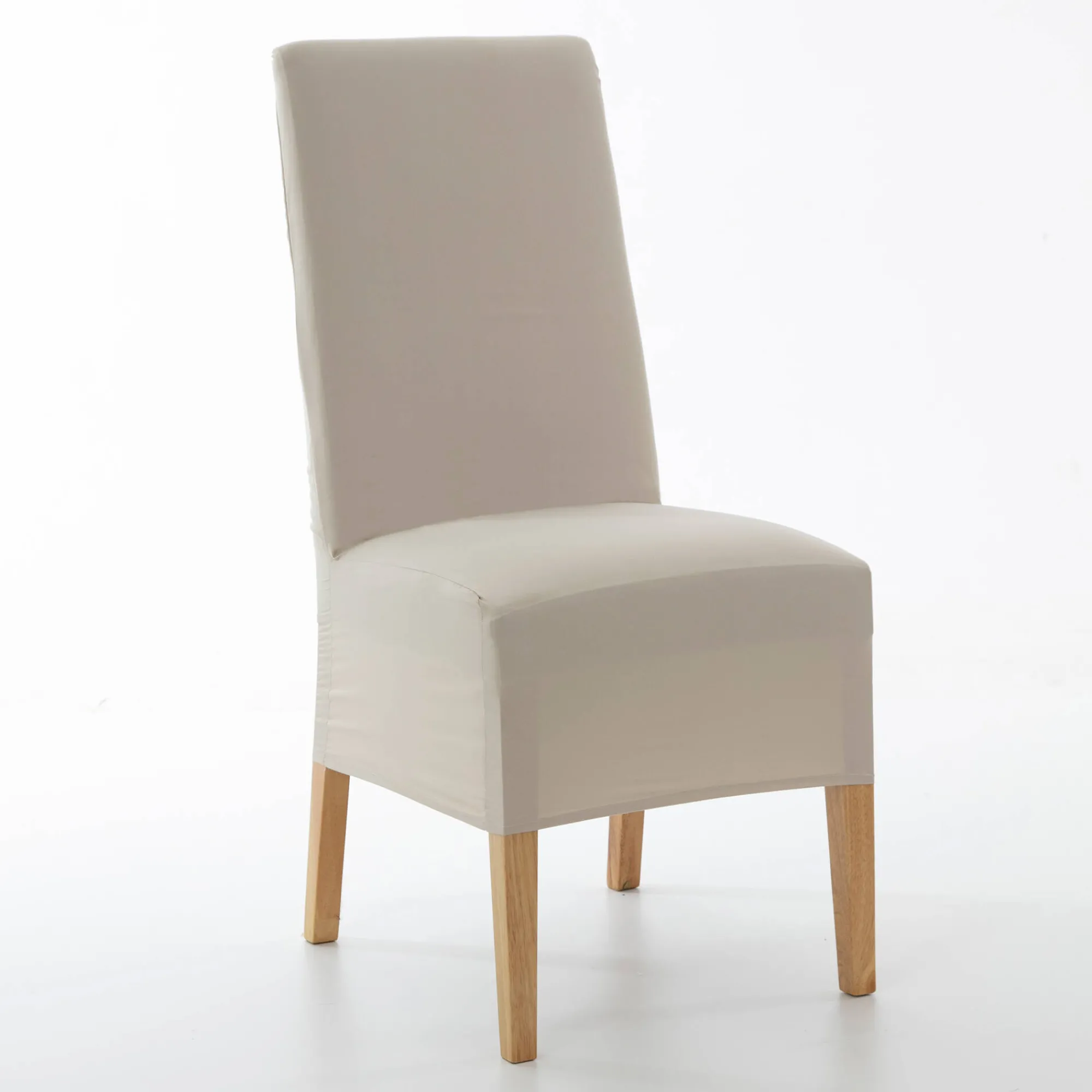 Stoelhoes<Blancheporte Vitrage met geborduurde pluimen beige