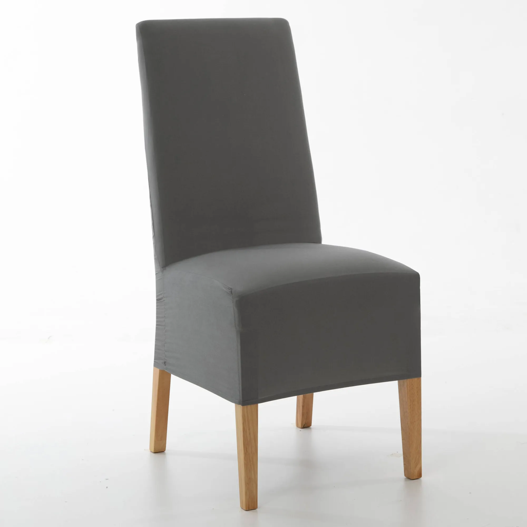 Stoelhoes<Blancheporte Vitrage met geborduurde pluimen antracietgrijs