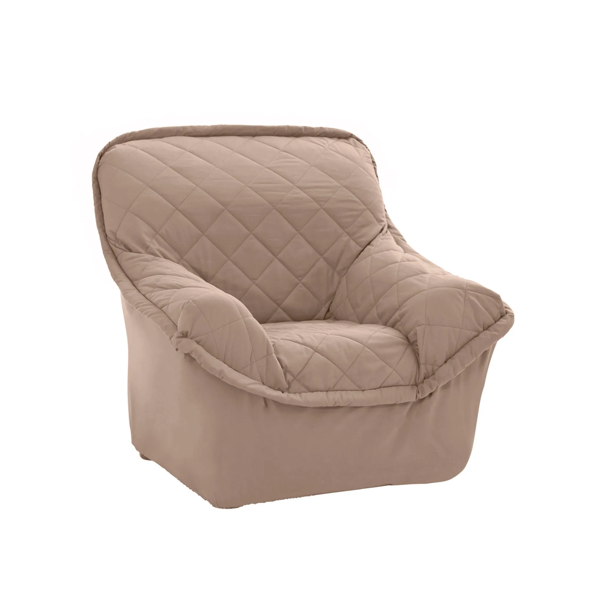 Zitbankhoes<Blancheporte Voorgevormde, gematelasseerde hoes - fauteuils en zitbanken taupe