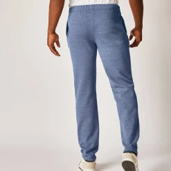 Broek<Blancheporte Vrijetijdsbroek in molton jeansblauw