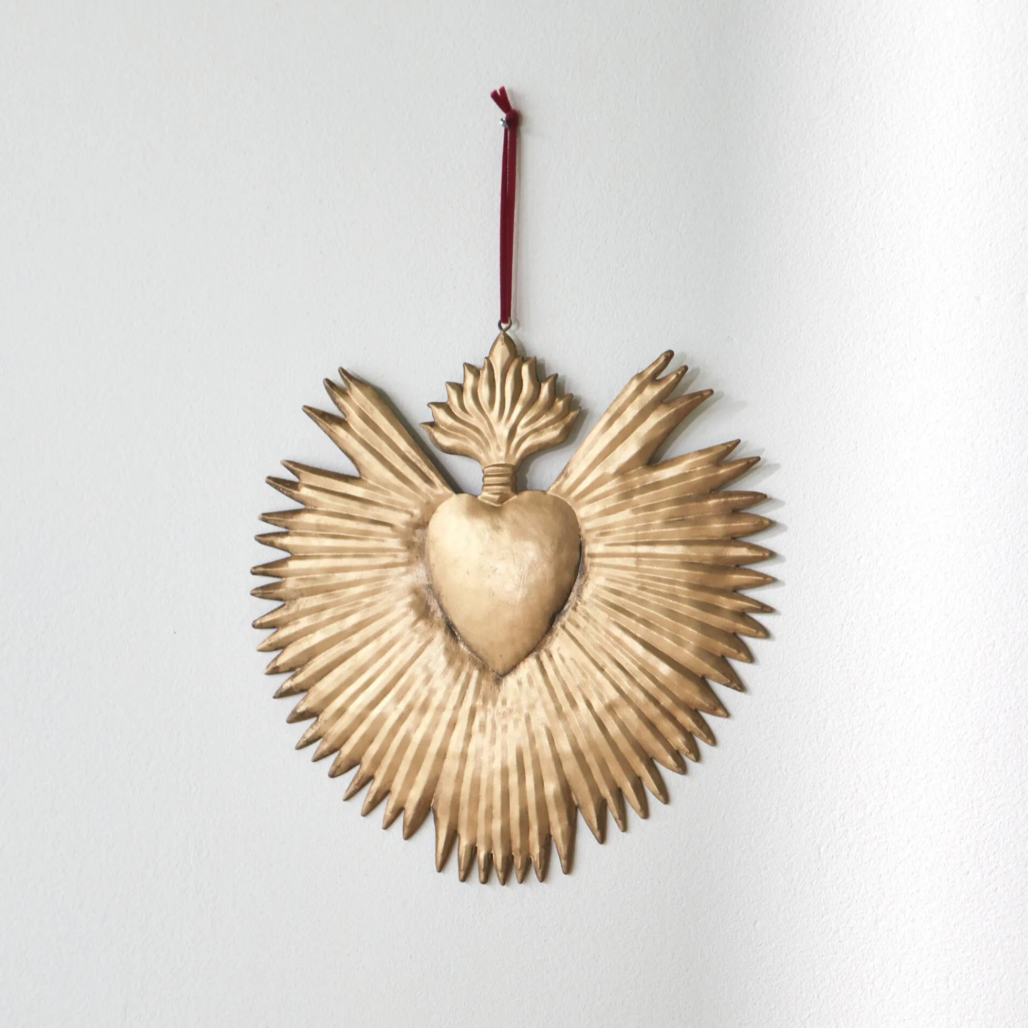 Feestdecoratie|Decoratieartikel<Blancheporte Wanddecoratie ex voto, metaal goudkleurig