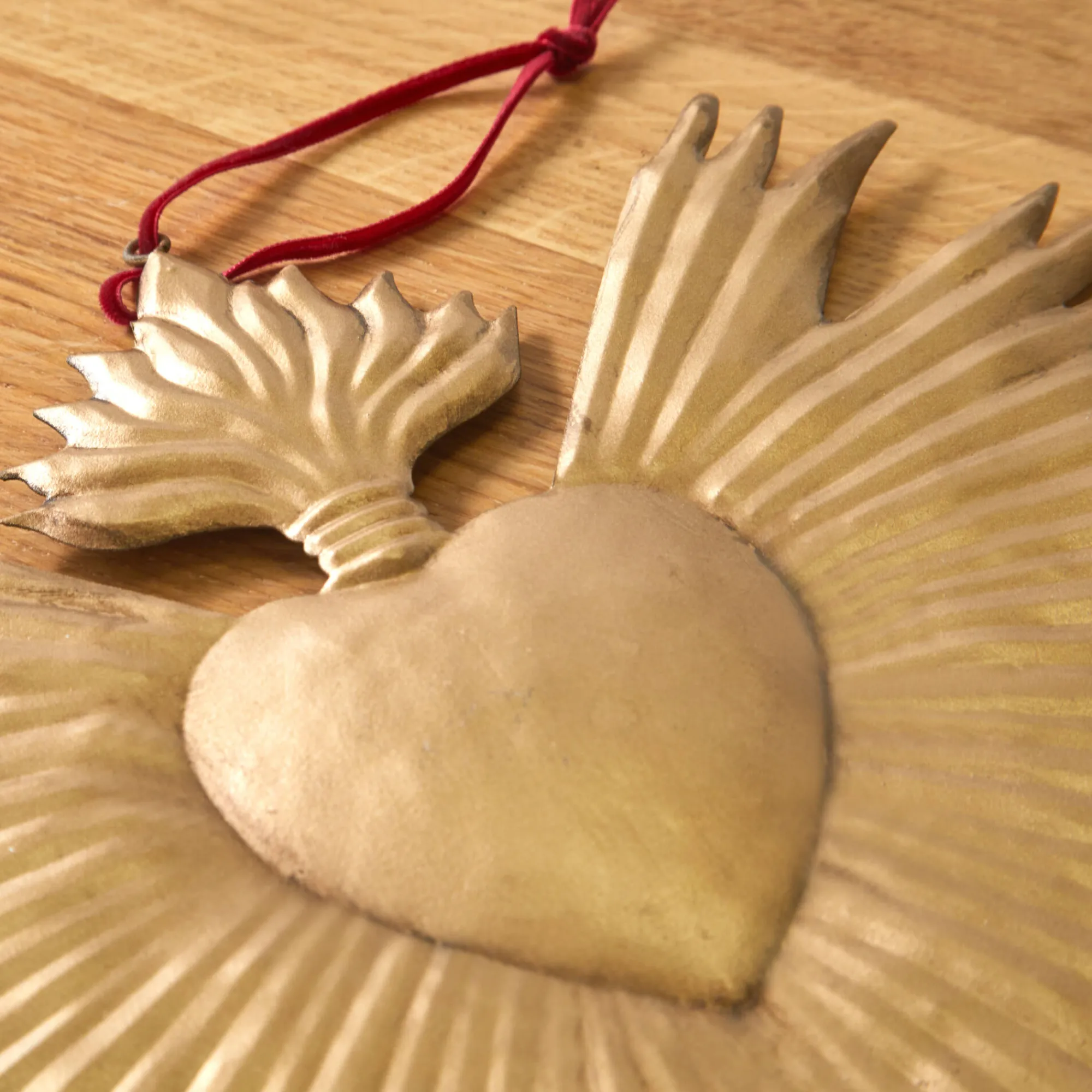 Feestdecoratie|Decoratieartikel<Blancheporte Wanddecoratie ex voto, metaal goudkleurig
