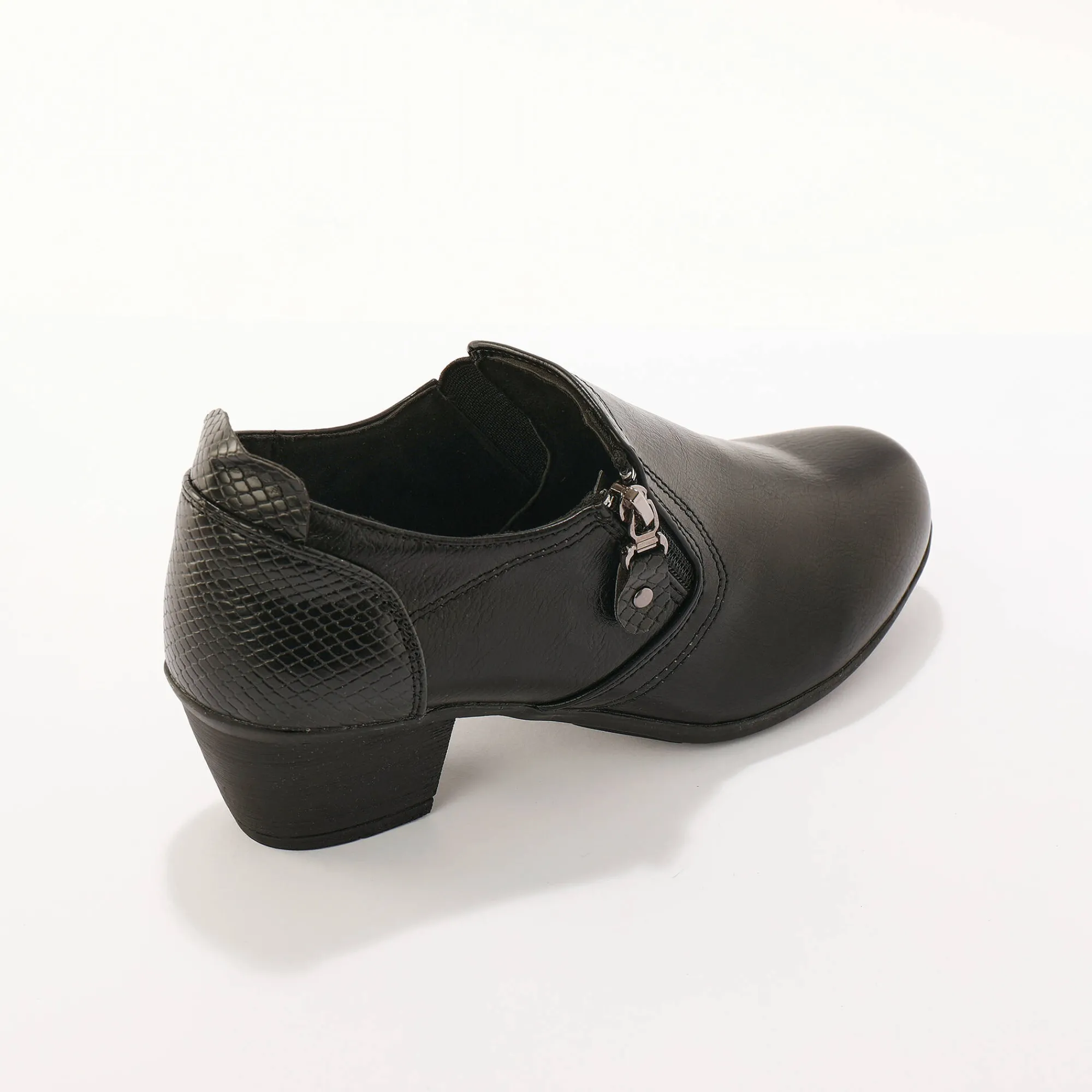 Derby's En Mocassins|Schoenen<Blancheporte Wandelschoenen met rits - comfortabele breedte zwart