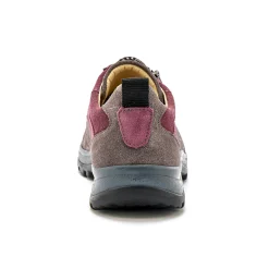 Baskets En Sneakers|Schoenen<PédiConfort Wandelsneakers met rits en veters, breed model in leer grijs / roze