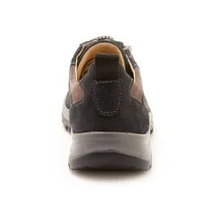 Baskets En Sneakers|Schoenen<PédiConfort Wandelsneakers met rits en veters, breed model in leer marine / grijs