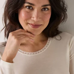 Thermisch Ondergoed<Blancheporte Warm T-shirt met lang mouwen in wolmix ecru