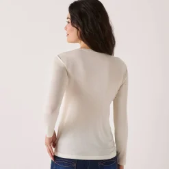 Thermisch Ondergoed<Blancheporte Warm T-shirt met lang mouwen in wolmix ecru