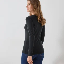 Thermisch Ondergoed<Blancheporte Warm T-shirt met lang mouwen in wolmix zwart